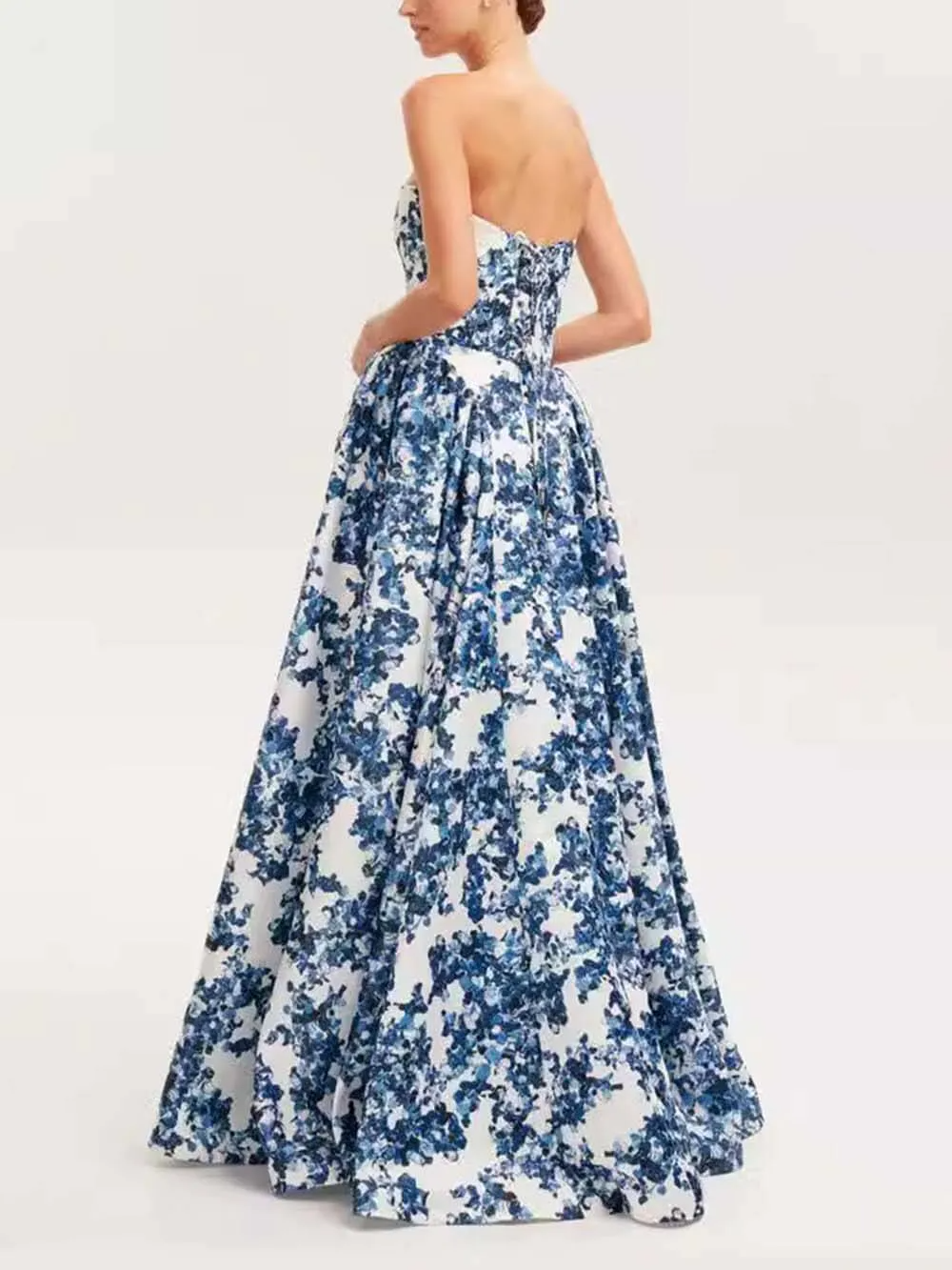 Cassandra | Strapless Floral Gown