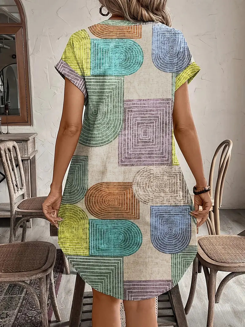 Lucille™ | Elegant Geometric Robe