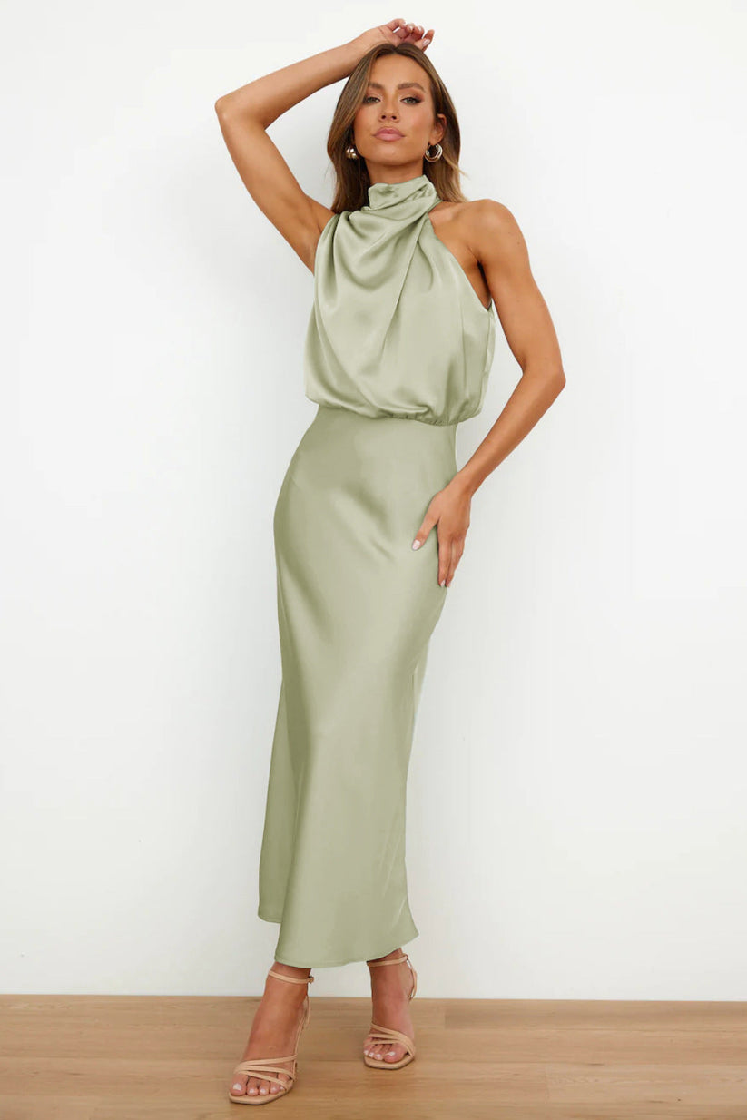 Verona - Long satin dress