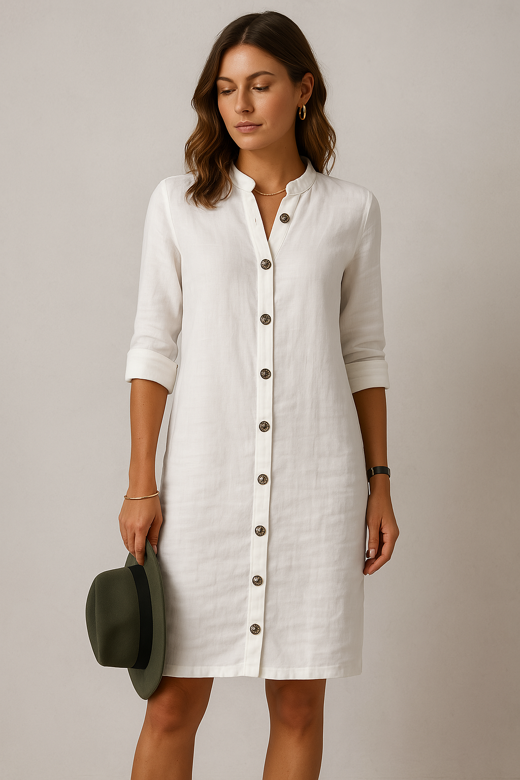 Amalia | Dress with Button Closure