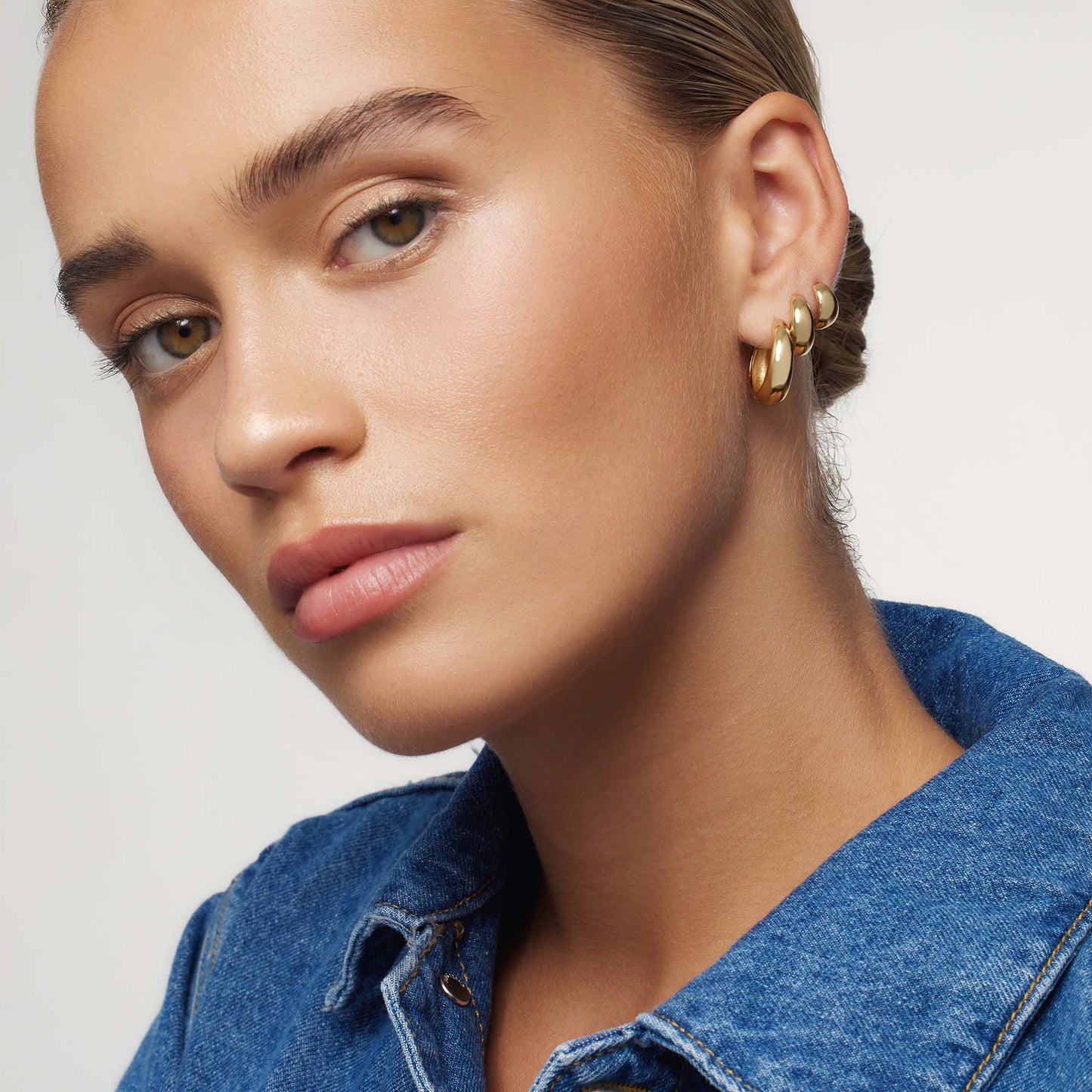 Rue Statement Hoops | Gold 18k