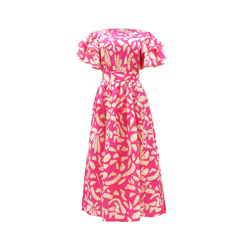 Celestia™ Vintage Ruffle Maxi Dress