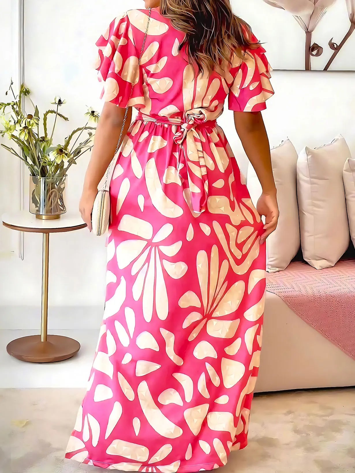 Celestia™ Vintage Ruffle Maxi Dress