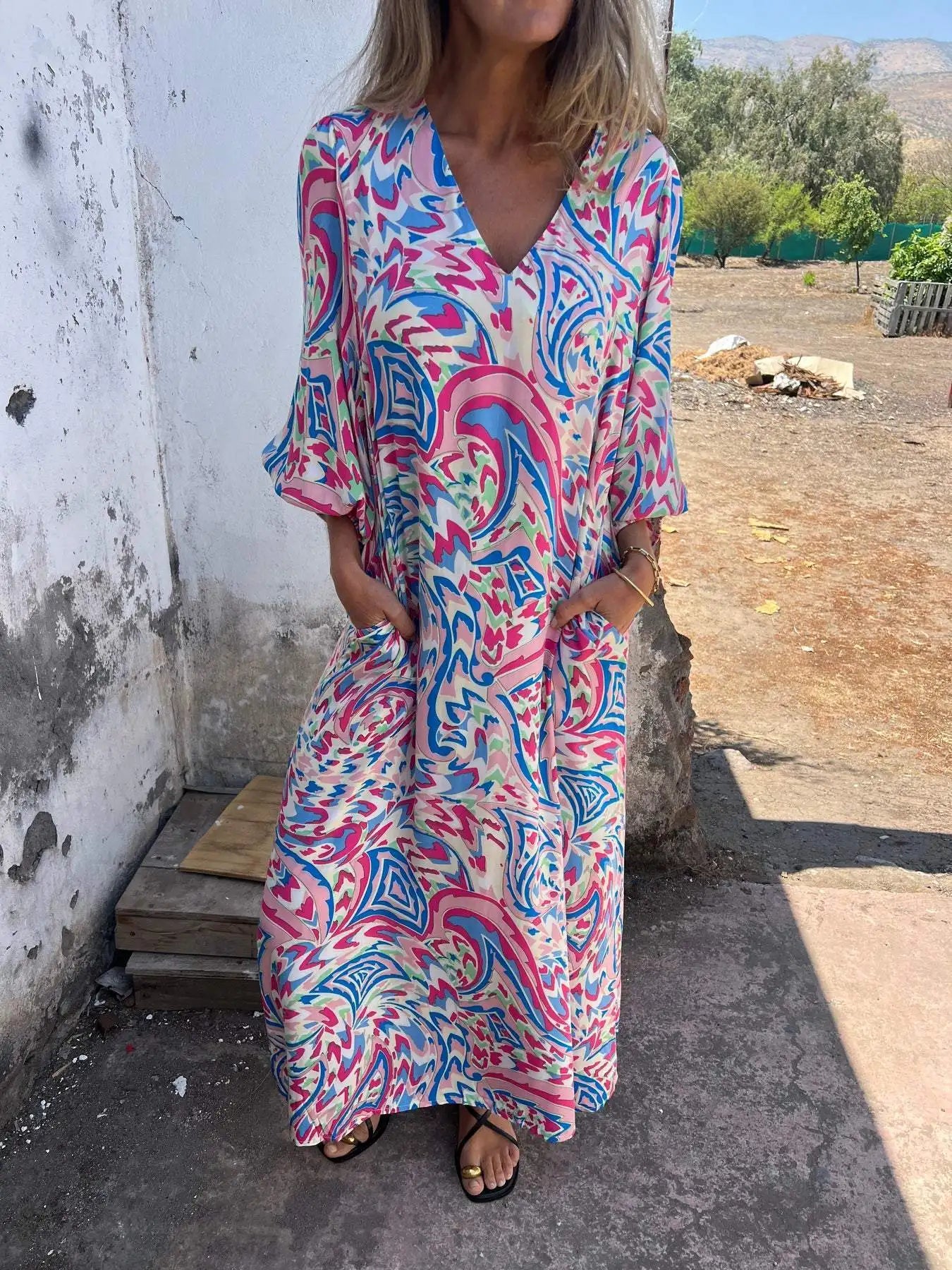 Sienna | Leopard Print Boho Maxi Dress