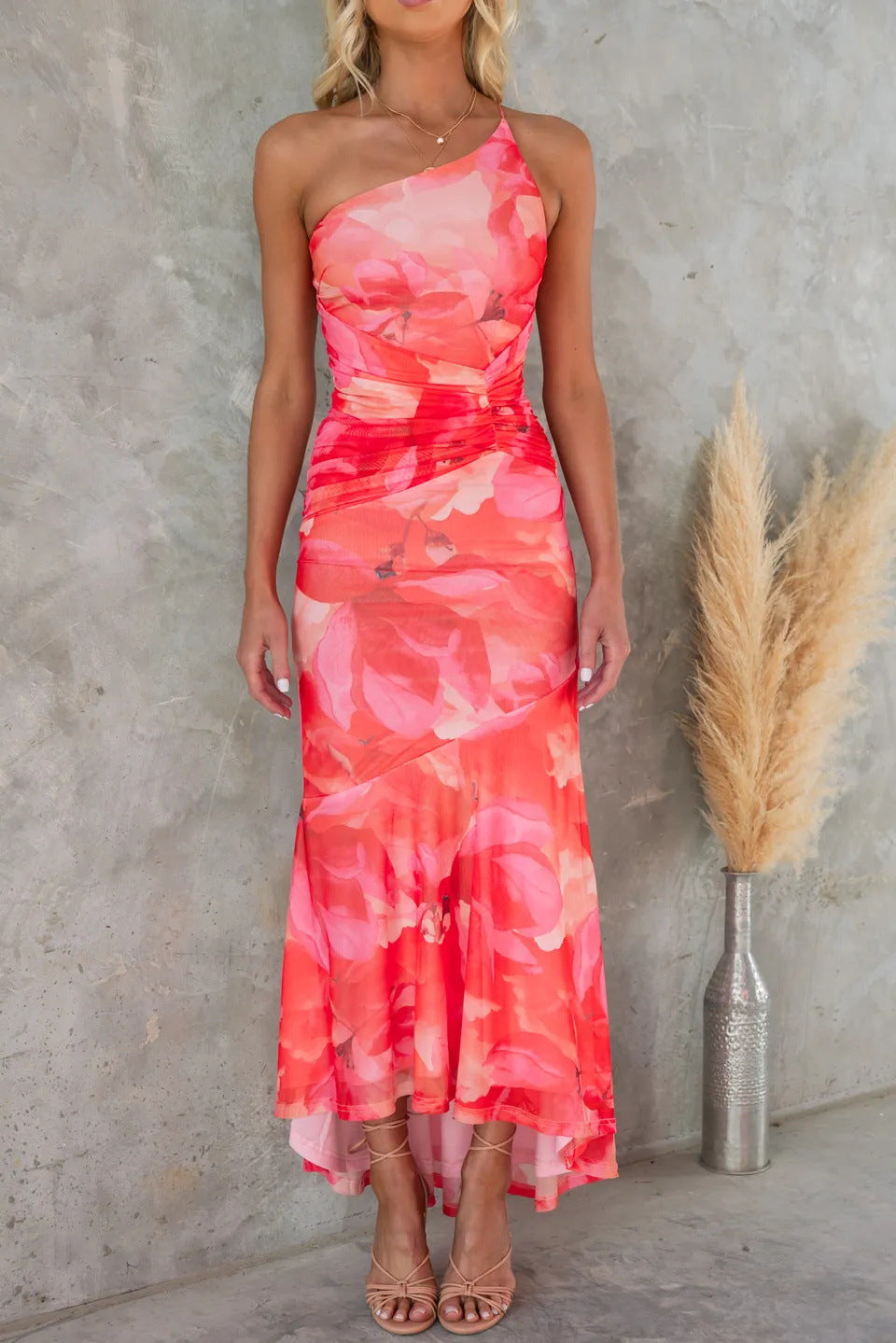 Clara | One-shoulder Floral Dress