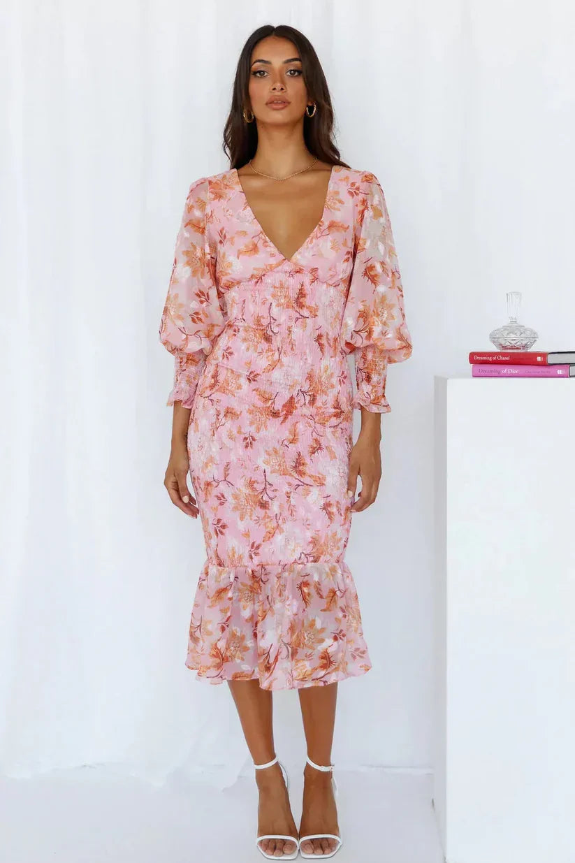 Meagan | Floral Puff Sleeve Dress