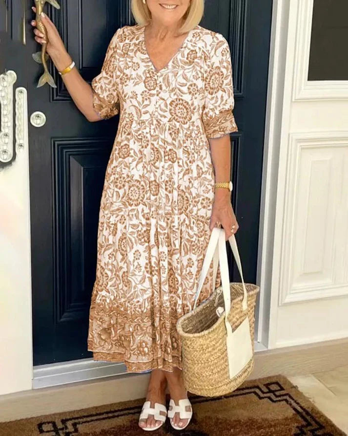 Isla - Boho V-Neck Dress