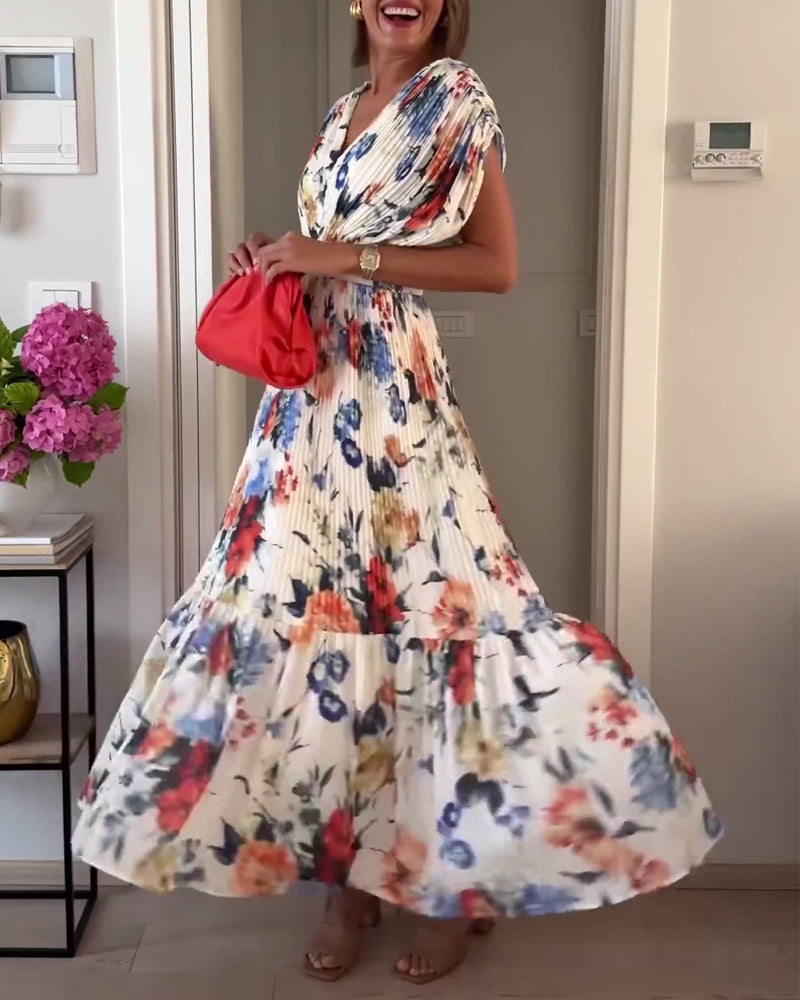 Viela | Graceful Floral Maxi Dress