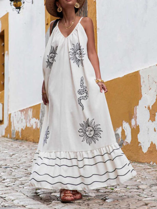 Rachel - Loose V-Neck Maxi Dress