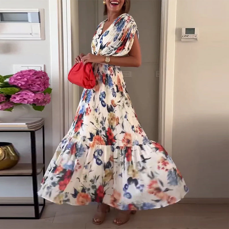 Viela | Graceful Floral Maxi Dress