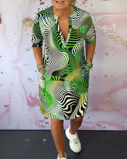Sanne | Colorful Patterned Dress