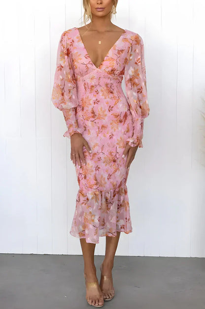 Meagan | Floral Puff Sleeve Dress