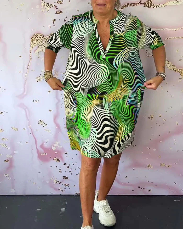 Sanne | Colorful Patterned Dress