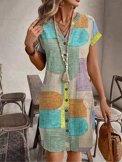 Lucille™ | Elegant Geometric Robe