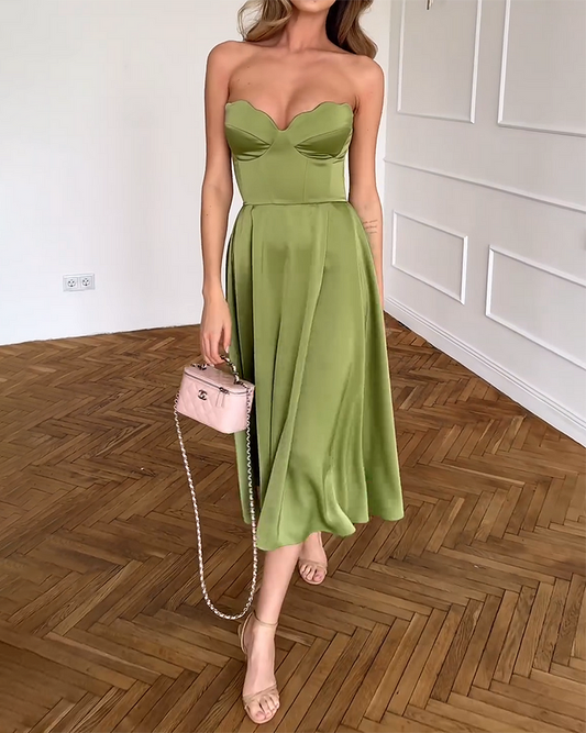 Marissa | Strapless Midi Dress
