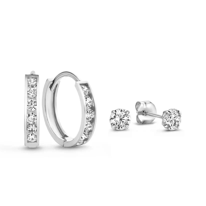 Dara Brillane Stone Earrings Set | Gold 14k
