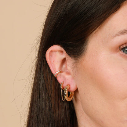 Cosmic Hoop Earrings | Gold 16k