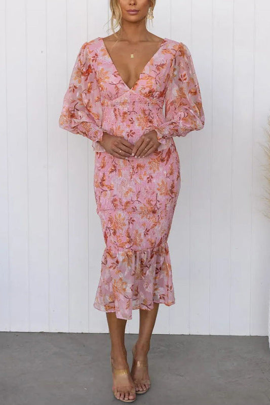 Meagan | Floral Puff Sleeve Dress