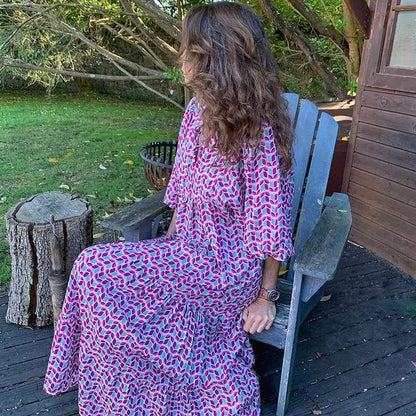 Elysia | Floral Print Boho Maxi Dress