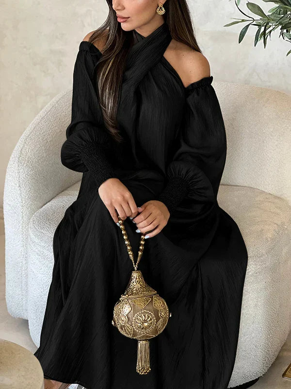 Valerie | Elegant Puff Sleeve Maxi Dress