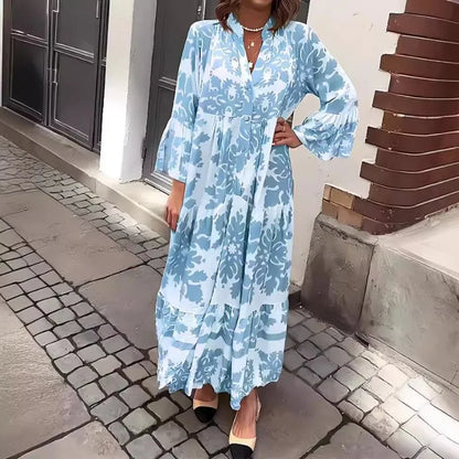 Isla | Lace-Up Printed Shirt Dress