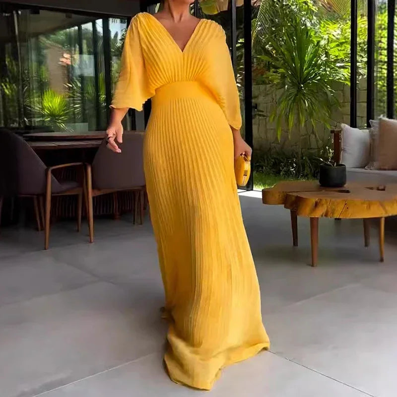 Caroline | Elegant Pleated Dress