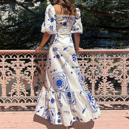 Elara Pleated Maxi Dress