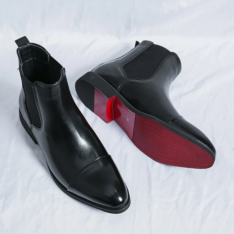 Annibale Carracci Leather Chelsea Boots