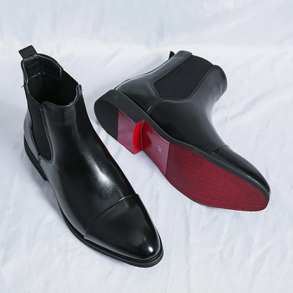 Annibale Carracci Leather Chelsea Boots