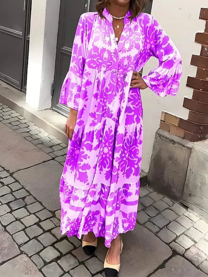 Isla | Lace-Up Printed Shirt Dress