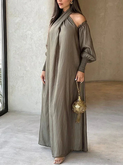 Valerie | Elegant Puff Sleeve Maxi Dress