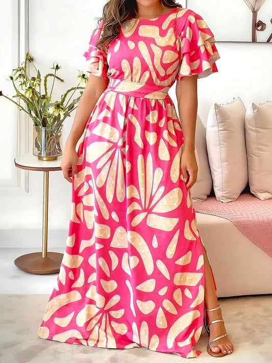 Celestia™ Vintage Ruffle Maxi Dress