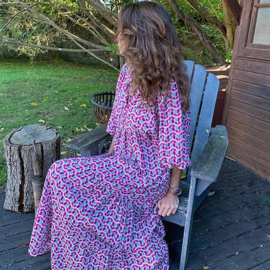 Elysia | Floral Print Boho Maxi Dress