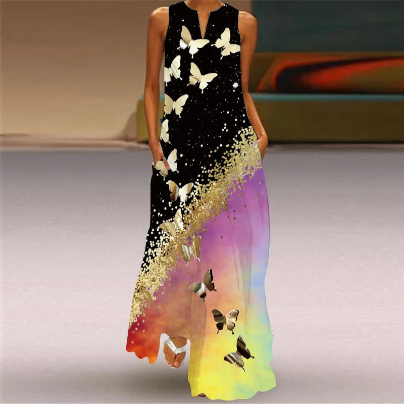 Aurelia™ Butterfly Bloom A-Line Dress