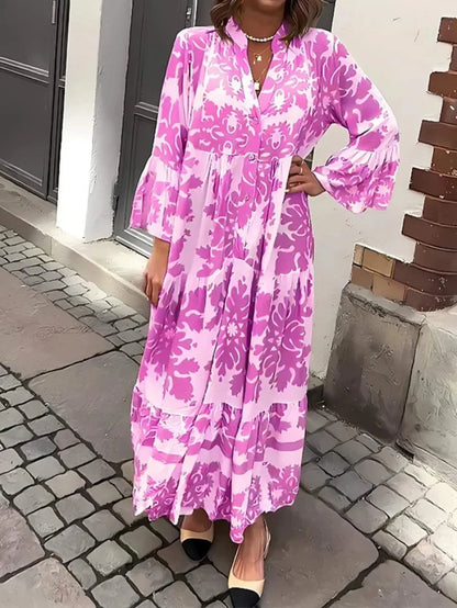 Isla | Lace-Up Printed Shirt Dress