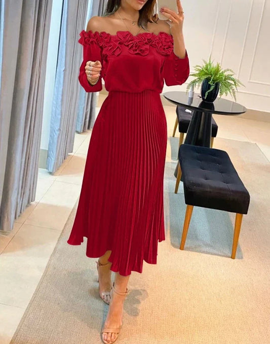 Catherine | Off-shoulder Maxi Dress