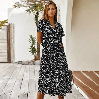 Florienne™ Vintage Waist-Tie Shirt Dress