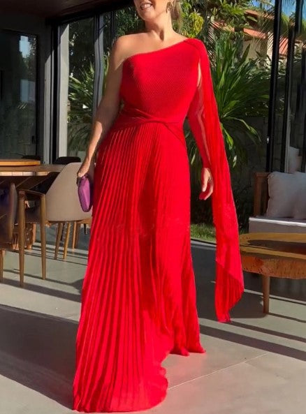 Celeste | Classy Pleated Maxi Dress