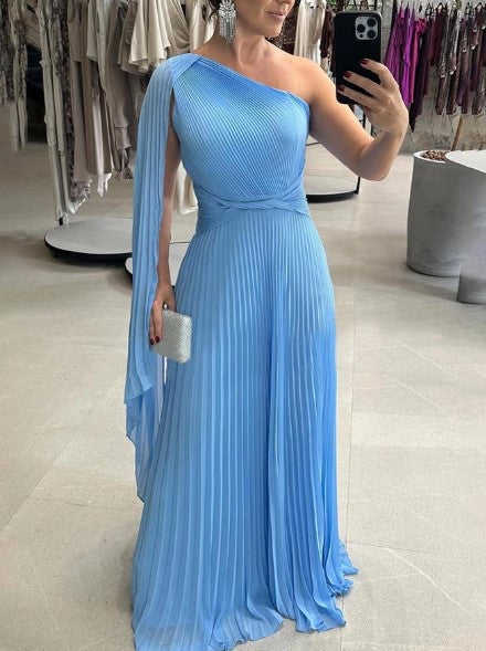 Celeste | Classy Pleated Maxi Dress