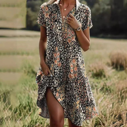 Maravella™ Vintage Boho Vacation Dress