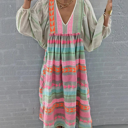 Zinnia | Autumn Vintage Empire Print Dress