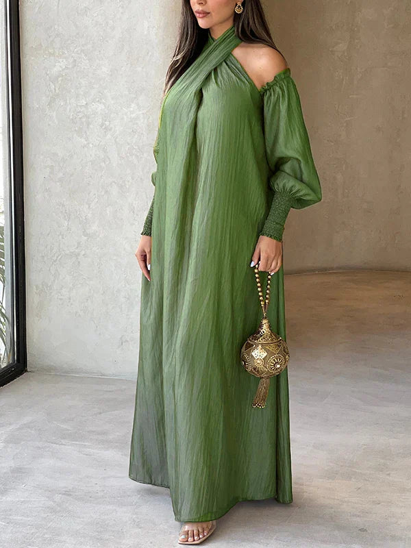 Valerie | Elegant Puff Sleeve Maxi Dress