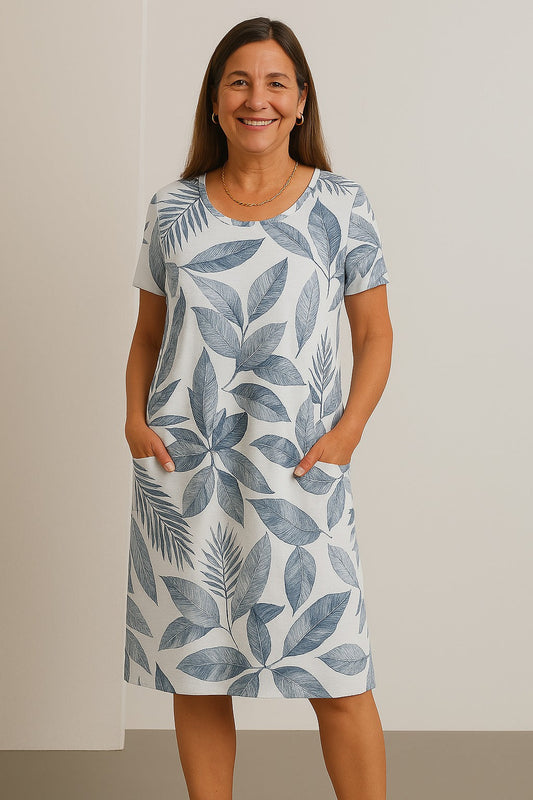 Annelym - Comfortable Round Neck Dress