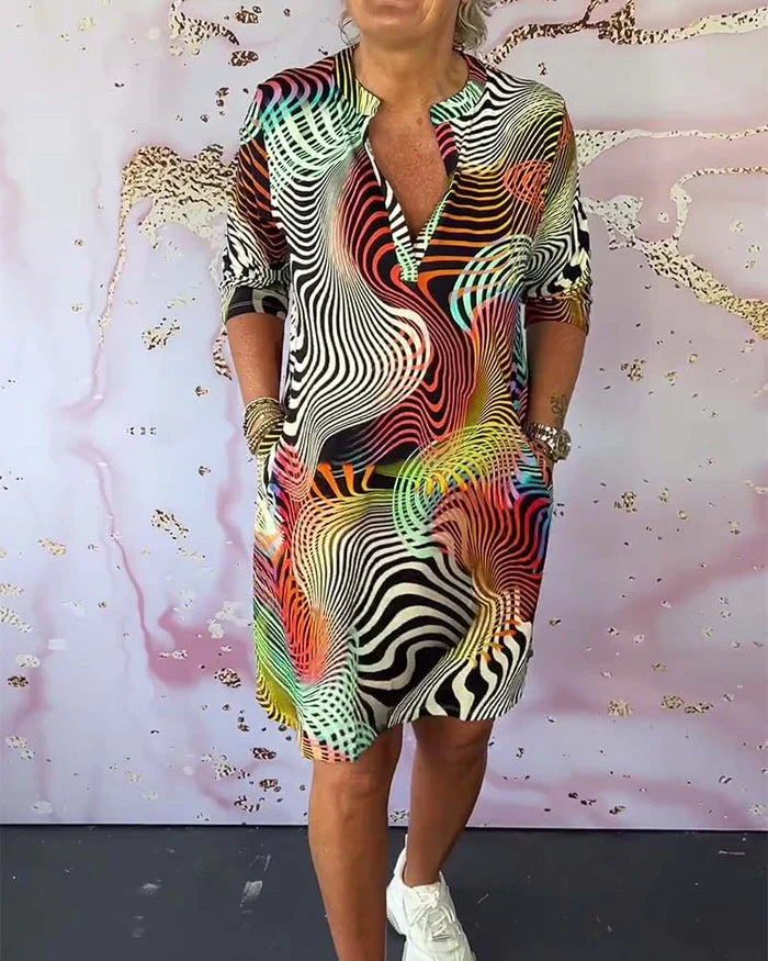 Sanne | Colorful Patterned Dress