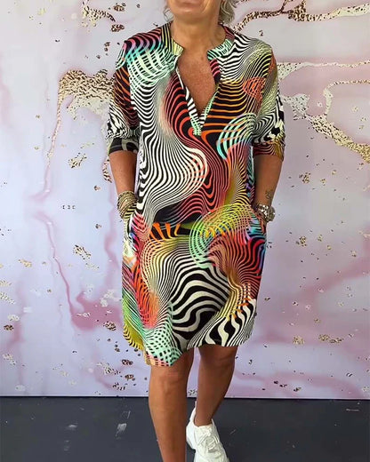 Sanne | Colorful Patterned Dress