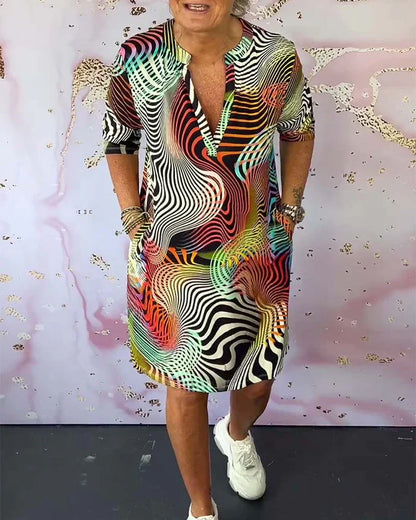 Sanne | Colorful Patterned Dress