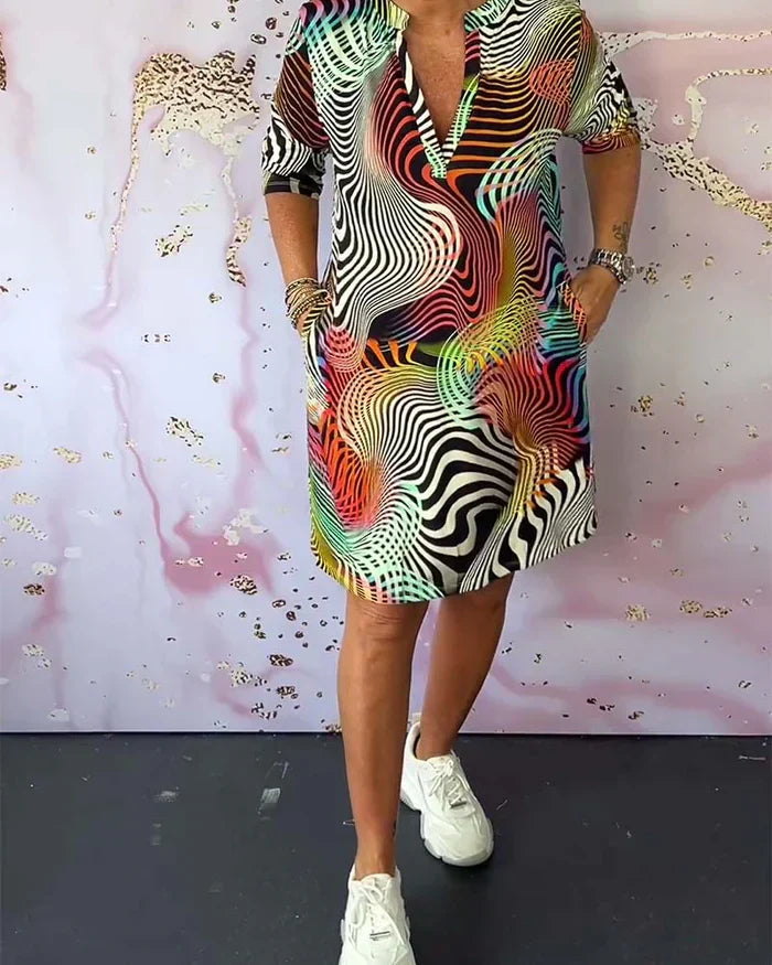 Sanne | Colorful Patterned Dress