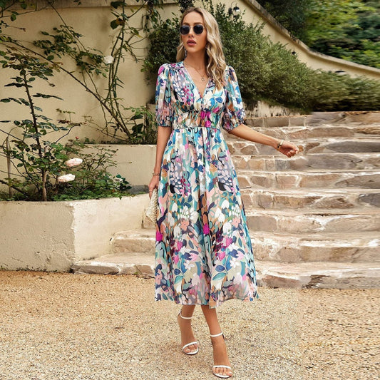 Martha V-neck Midi Dress