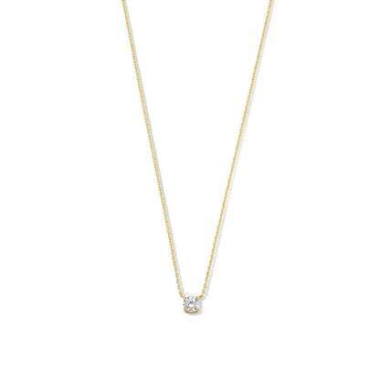Cléa Moissanite Stone Necklace | Gold 14k