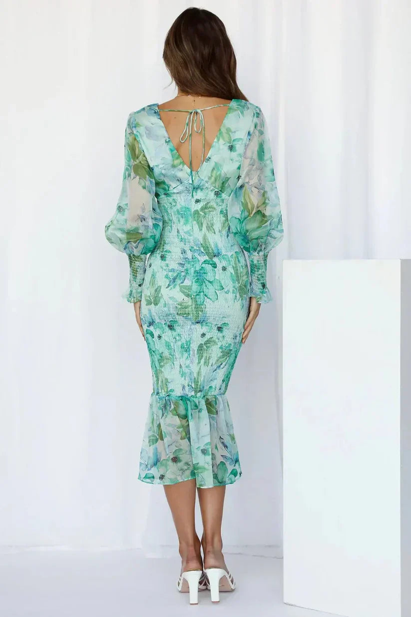 Meagan | Floral Puff Sleeve Dress